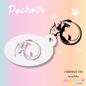 Pochoir mylar lavable - Dracaufeu 2