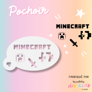 Pochoir mylar lavable - Minecraft