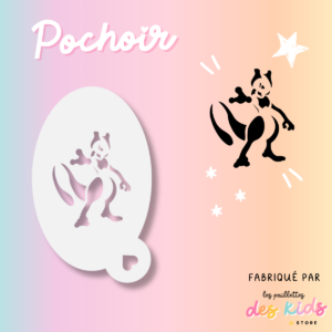 Pochoir mylar lavable - Mewtwo