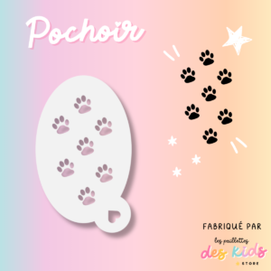 Pochoir mylar lavable - Pattes d'animaux
