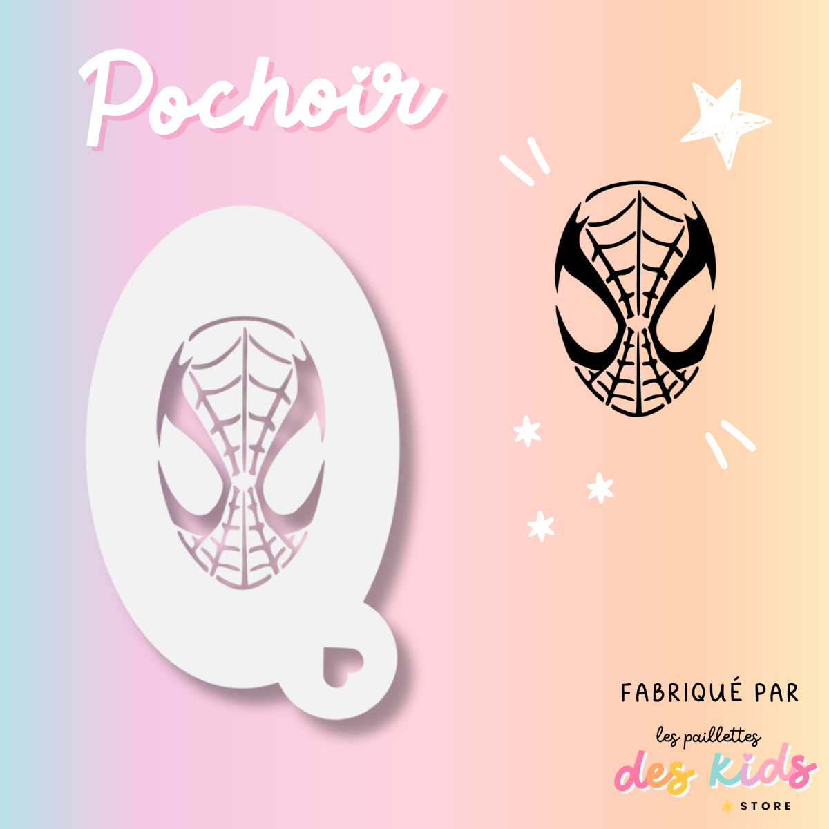Pochoir mylar lavable - Spiderman