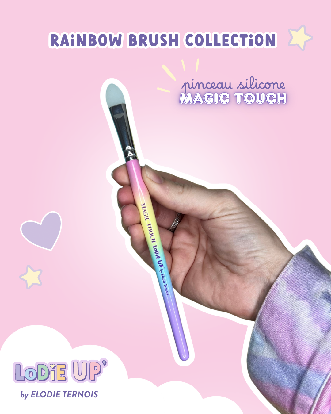Pinceau Magic Touch Lodie Up' - pinceau silicone spécial paillettes