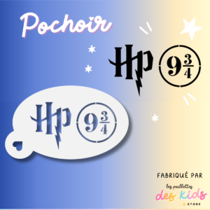 Pochoir mylar lavable - Harry Potter - Logo & 9 3/4