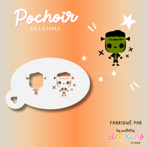 Pochoir mylar lavable - Halloween - Franken Kawaii