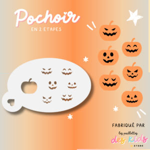 Pochoir mylar lavable - Halloween - Citrouilles