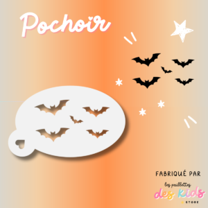 Pochoir mylar lavable - Halloween - Chauves souris